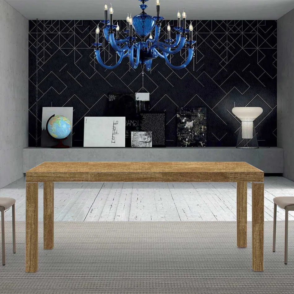 Mesa extensível de melamina de madeira até 470 cm Fabricado na Itália – Gordito Viadurini