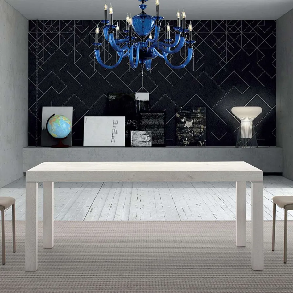 Mesa extensível de melamina de madeira até 470 cm Fabricado na Itália – Gordito Viadurini