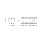Mesa extensível de melamina de madeira até 470 cm Fabricado na Itália – Gordito Viadurini