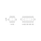 Mesa extensível de melamina de madeira até 470 cm Fabricado na Itália – Gordito Viadurini