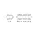Mesa extensível de melamina de madeira até 470 cm Fabricado na Itália – Gordito Viadurini