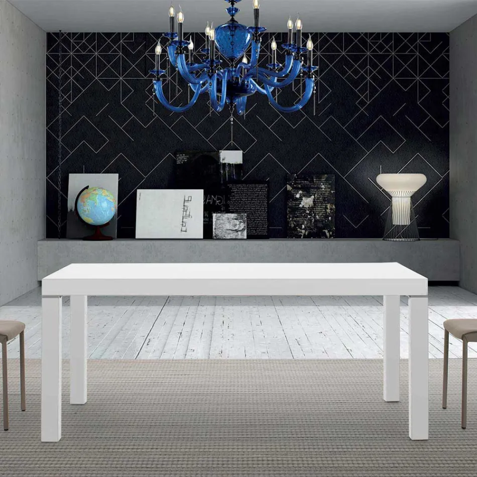 Mesa extensível de melamina de madeira até 470 cm Fabricado na Itália – Gordito Viadurini