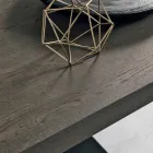 Mesa de carvalho moderna com nós made in Italy Zerba Viadurini