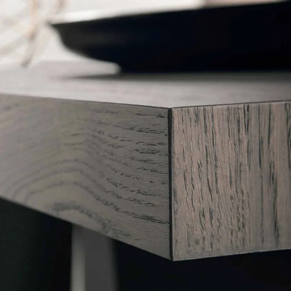 Mesa de carvalho moderna com nós made in Italy Zerba Viadurini