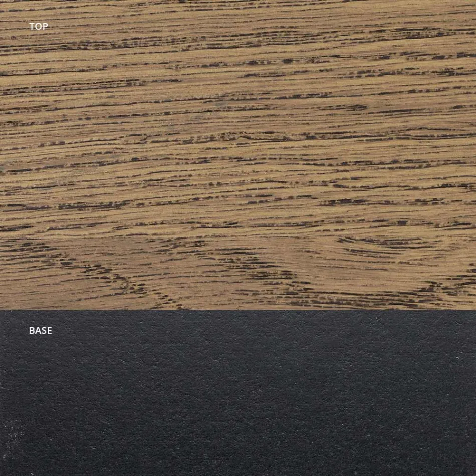 Mesa em Carvalho Masellato e Metal Made in Italy - Seul Viadurini