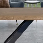 Mesa em Carvalho Masellato e Metal Made in Italy - Seul Viadurini