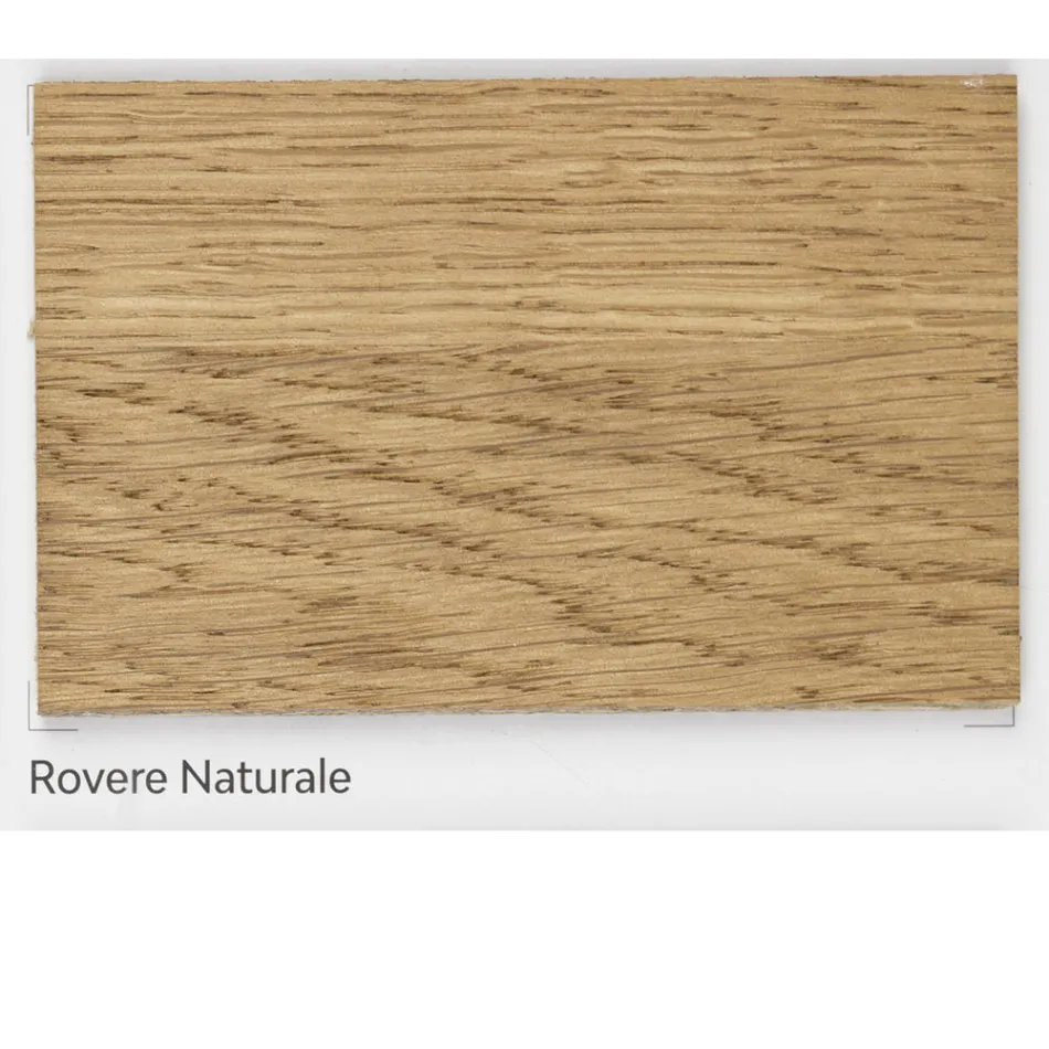 Mesa de Carvalho Nodoso com Base de Metal Made in Italy - Sebastiano Viadurini