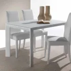 Mesa extensível de vidro temperado com mono estende-se ao livro Phoenix Viadurini