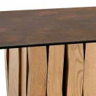 Mesa de cerâmica de vidro design moderno feita na Itália, Egisto Viadurini