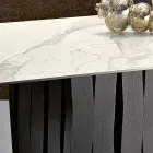 Mesa de cerâmica de vidro design moderno feita na Itália, Egisto Viadurini