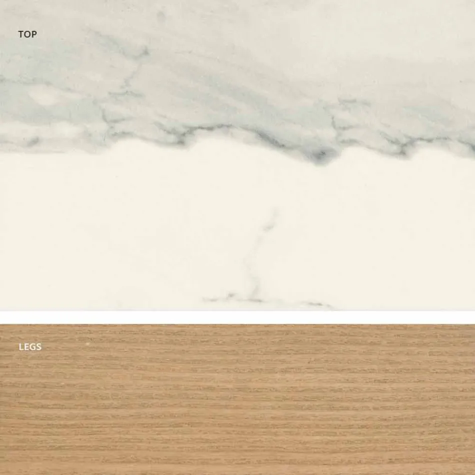 Mesa de cerâmica de vidro design moderno feita na Itália, Egisto Viadurini