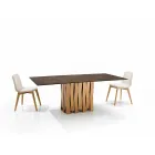 Mesa de cerâmica de vidro design moderno feita na Itália, Egisto Viadurini