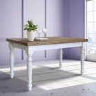 Mesa de estar extensível em abeto nórdico fabricado na Itália - Benidorm Viadurini