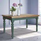 Mesa de estar extensível em abeto nórdico fabricado na Itália - Benidorm Viadurini