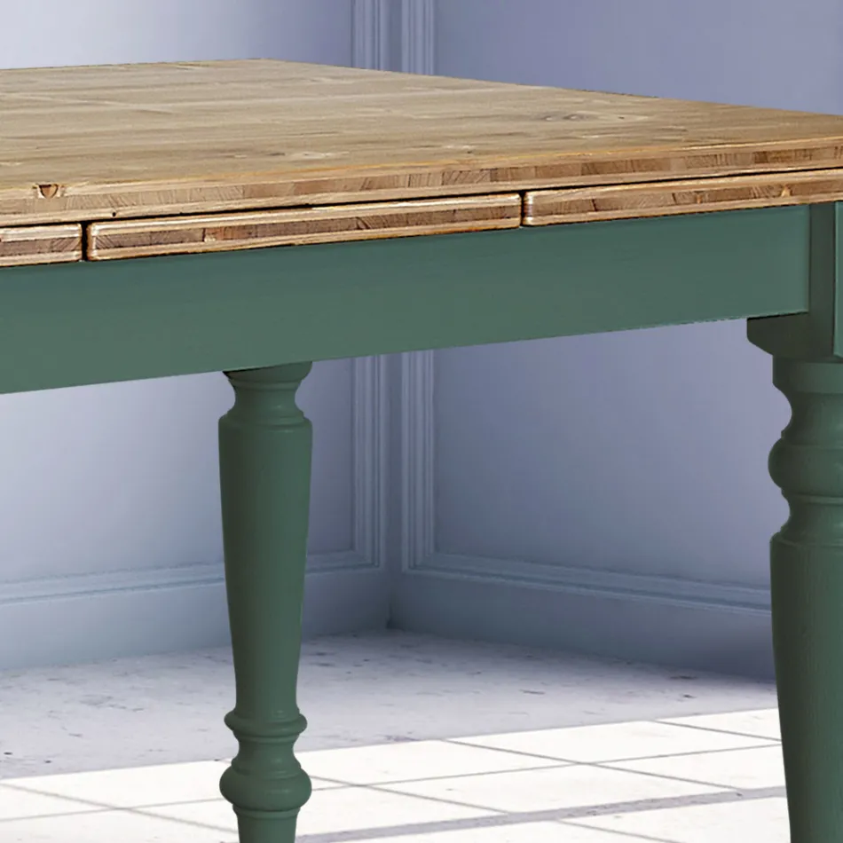 Mesa de estar extensível em abeto nórdico fabricado na Itália - Benidorm Viadurini