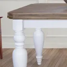 Mesa de estar extensível em carvalho com cantos moldados Made in Italy - Rafael Viadurini