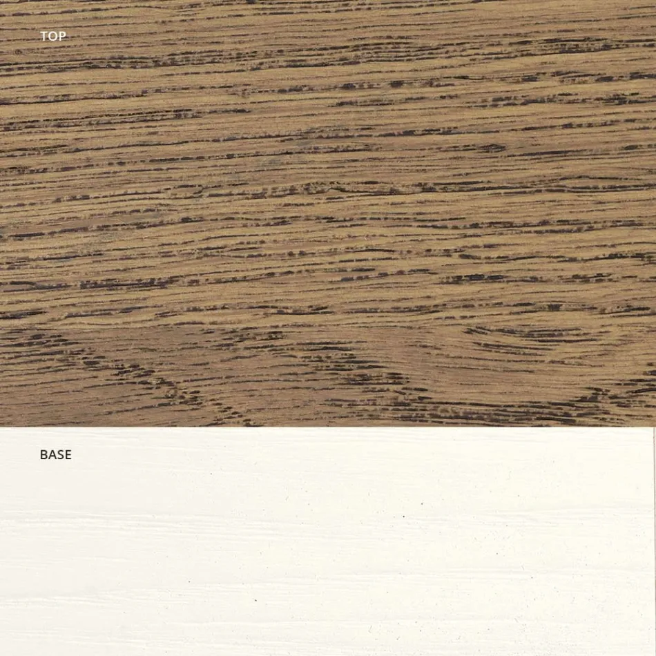 Mesa de estar extensível em carvalho com cantos moldados Made in Italy - Rafael Viadurini