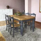 Mesa de estar extensível em carvalho com cantos moldados Made in Italy - Rafael Viadurini