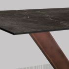 Mesa de estar em HPL com base de metal Made in Italy - Riad Viadurini