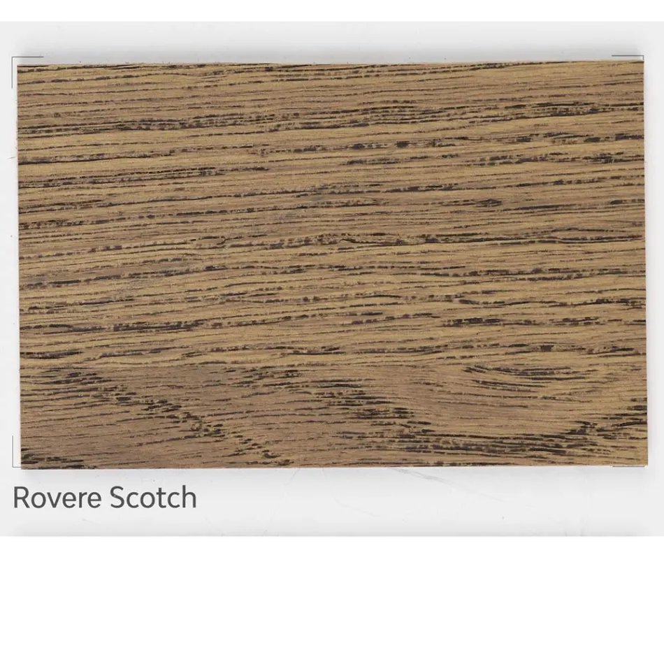 Mesa de estar revestida em carvalho maciço fabricado na Itália - Geolier Viadurini