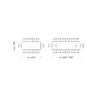 Mesa extensível moderna até 300 cm em laminado e vidro fabricado na Itália - Tear Viadurini