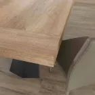 Mesa extensível moderna até 260/280 cm em madeira e metal - Téramo Viadurini