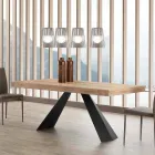 Mesa extensível moderna até 260/280 cm em madeira e metal - Téramo Viadurini