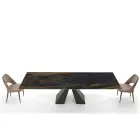 Mesa extensível moderna até 278 cm em cerâmica Made in Italy - Dálmata Viadurini