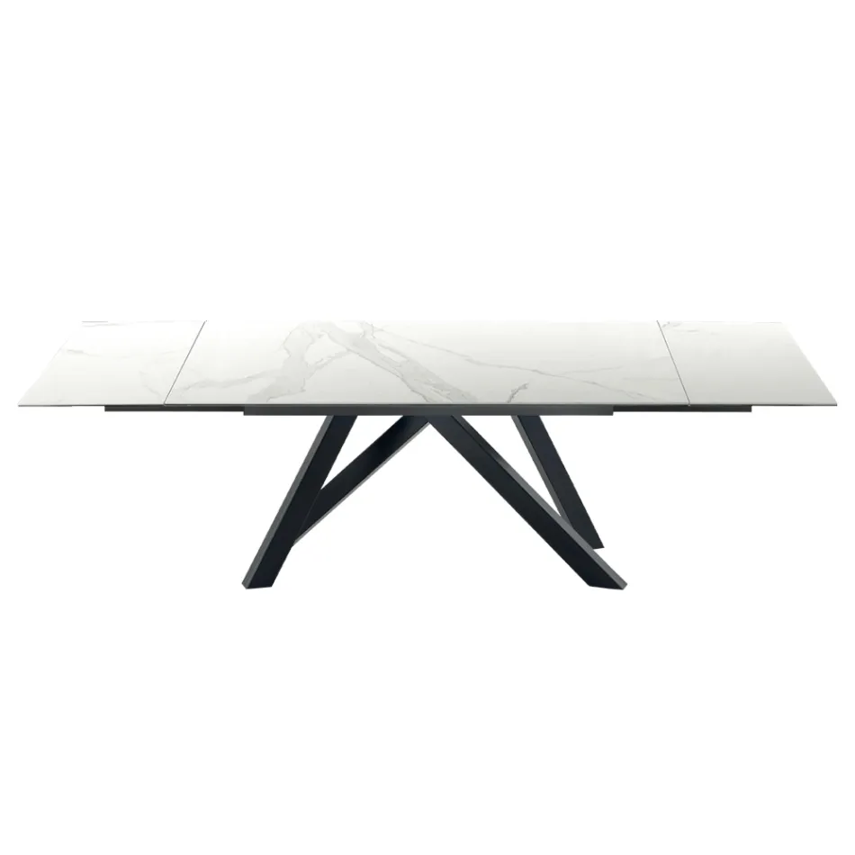 Mesa Extensível Moderna até 278 cm em Cerâmica Made in Italy - Settimmio Viadurini