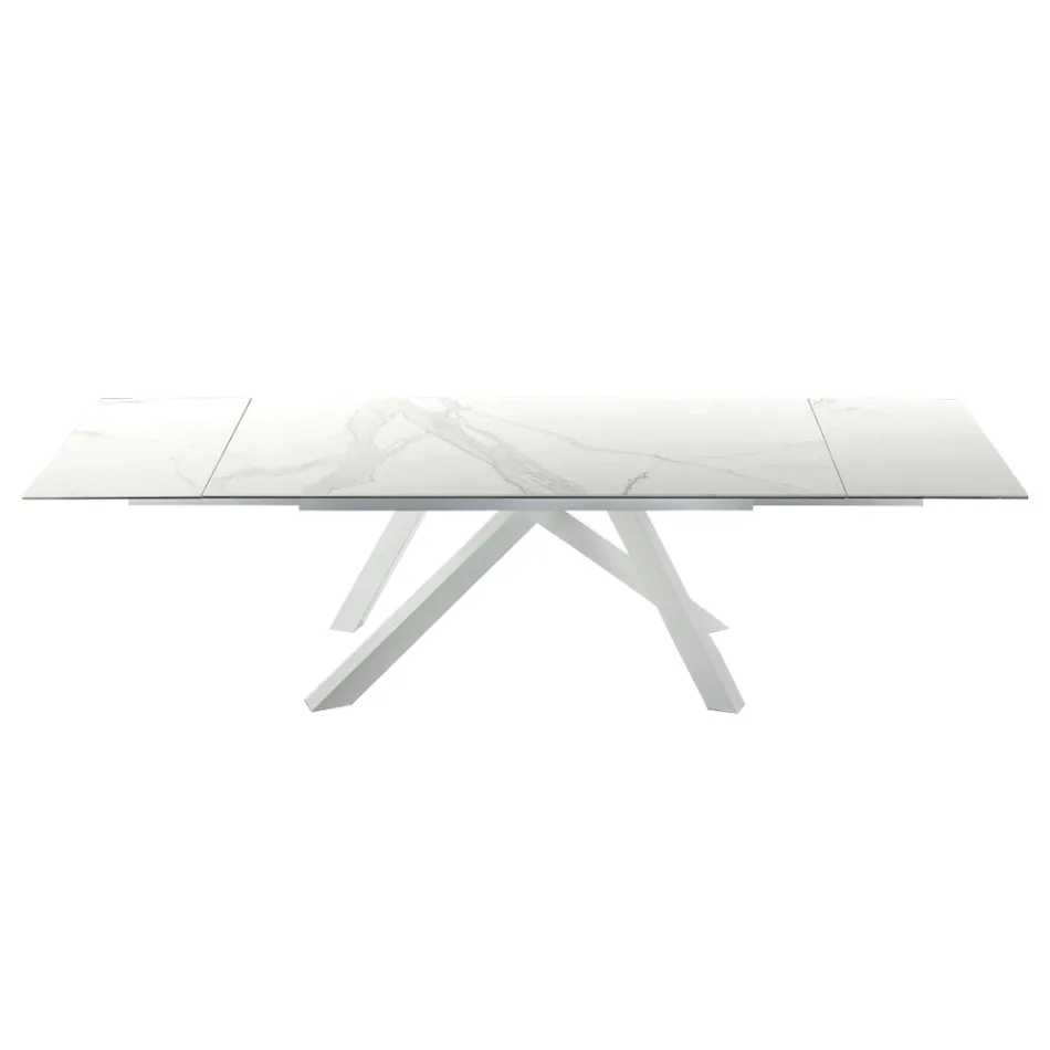 Mesa Extensível Moderna até 278 cm em Cerâmica Made in Italy - Settimmio Viadurini