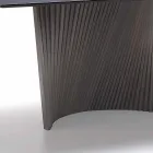 Mesa moderna com tampo de grés de mármore feito na Itália, Adrano Viadurini