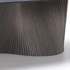 Mesa moderna com tampo de grés de mármore feito na Itália, Adrano Viadurini