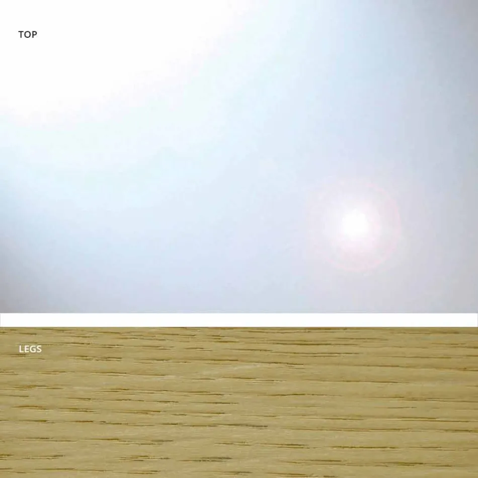 Moderna mesa em vidro e carvalho natural produzido na Itália Acciano Viadurini