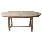 Mesa externa oval extensível até 240 cm em teca - Ivy Viadurini