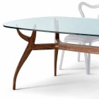 Mesa de jantar oval de madeira de design moderno, L197xP109 cm, Fraco Viadurini