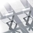 Mesa de design oval em vidro 280x120cm made in Italy Tree Viadurini