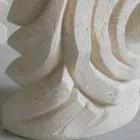 Mesa oval Petra com tampo de vidro de design moderno Erinni Viadurini