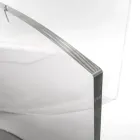 Mesa oval em plexiglass transparente, fabricada na Itália - Gabriela Viadurini