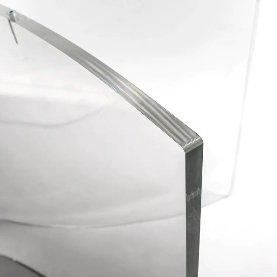 Mesa oval em plexiglass transparente, fabricada na Itália - Gabriela Viadurini