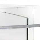 Mesa oval em plexiglass transparente, fabricada na Itália - Gabriela Viadurini