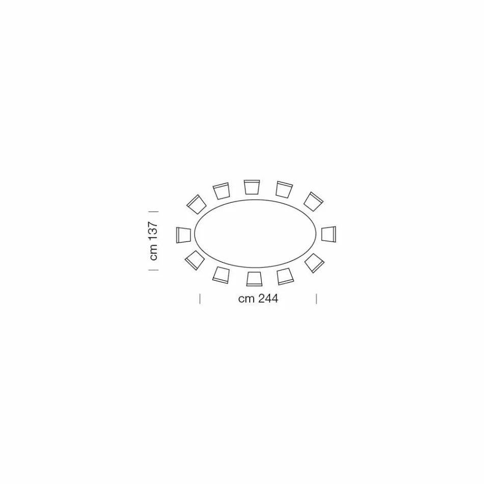 Mesa Oval Moderna em Mármore Carrara ou Marquinia Preto Fabricado na Itália - Dólares Viadurini