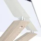 Mesa da Sala de Jantar Homemotion com Tampo em Vidro Temperado - Denda Viadurini