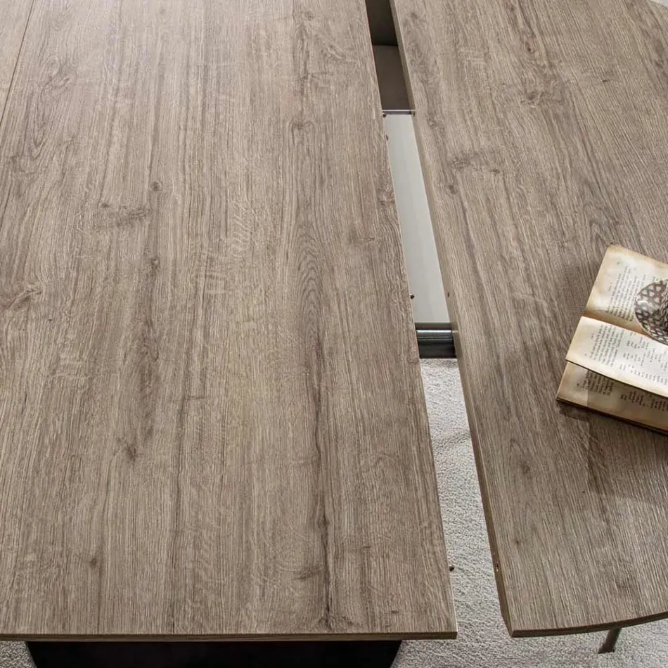 Mesa de Jantar com Tampo Redondo Extensível Até 170 cm - Moreno Viadurini