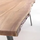 Mesa de Jantar Design em Madeira e Aço Homemotion - Cannes Viadurini