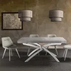 Mesa da Sala de Jantar em Madeira Melamina Extensível até 280 cm - Lukas Viadurini