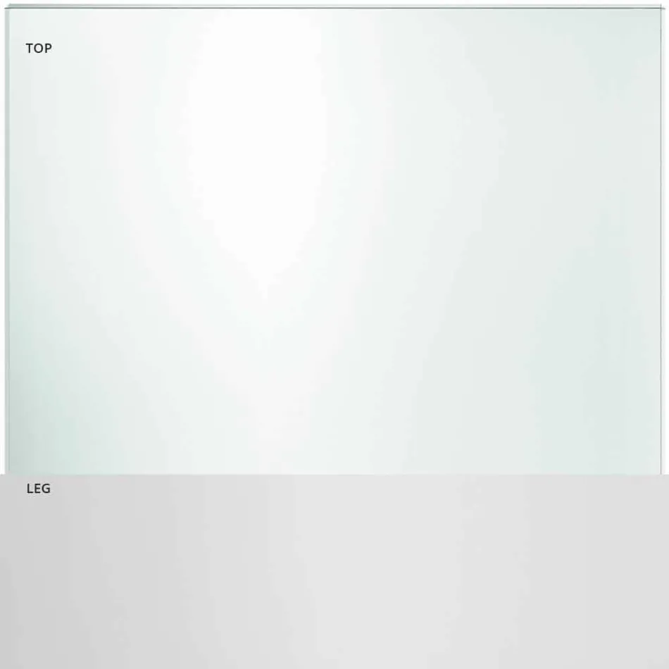 Tampo da mesa em vidro extra claro e pés de metal 3 acabamentos 4 tamanhos - speck Viadurini