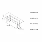Tampo da mesa em vidro extra claro e pés de metal 3 acabamentos 4 tamanhos - speck Viadurini