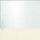 Tampo da mesa em vidro extra claro e pés de metal 3 acabamentos 4 tamanhos - speck Viadurini