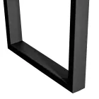 Mesa folheada em Carvalho Quadrado Nó e Base de Metal Made in Italy - Pilar Viadurini