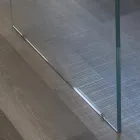 Mesa banhada a carvalho maciço e base de cristal fabricada na Itália - Noelia Viadurini